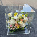 Unique Design 3x5 Rectangle Clear Acrylic Floral Box for Flower Arrangement