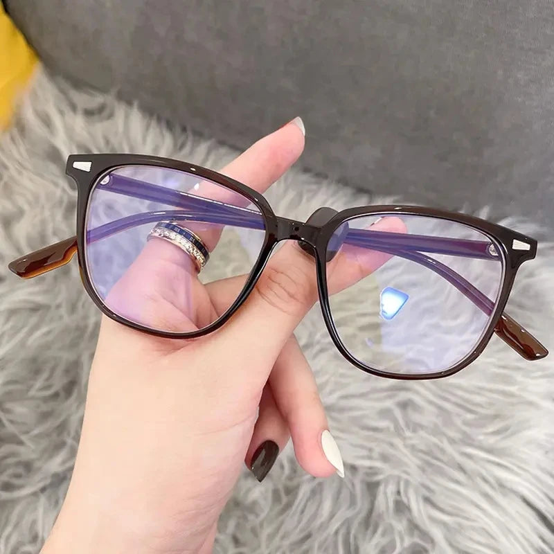 Classic Retro Wholesale Custom Cheap Eyewears Sunglasses Eyeglass Frames for Women Square Anti Blue Light Glasses Uv 400 Lens