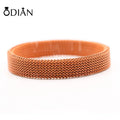 Fashion Colorful Plating Stainless Steel Stretch Mesh Elastic Bracelet Spring Bracelet Women