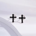 Wholesale Earrings Jewelry Rhodium Plated Cross Earring Epoxy 925 Sterling Silver Fine Jewelry Earrings
