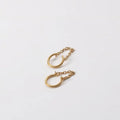 Fenny 18K Gold-plated Wholesale Non Tarnish Elegant Fashion Chain Tassel Dangle Cuff Stainless Steel Earring for Women