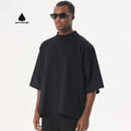 OEM High Quality Men's Summer Cotton Short Tshirt Custom Boxy Loose Knitted Round Neck Design Tshirt