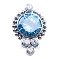 Fashion Titanium Internally Threaded Welding Tiny Balls Bezel Opal Labret Piercing Studs Ear Tragus Jewelry