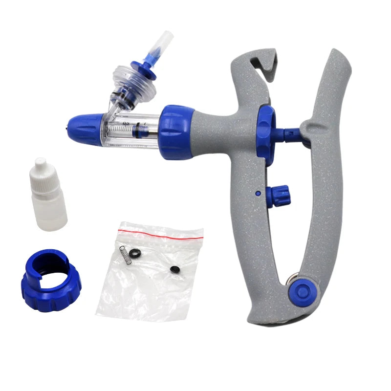 Plastic Continuous Veterinary Vaccination Syringe with Automatic Adjustable Feature Durable & Easy to Use 1ml/2ml/5ml Capacity