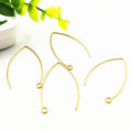 18K Gold Plated Fashion 316L Stainless Steel Earring Hook Ball Nature Pearl DIY Jewelry Accessories Jewelry Findings Components