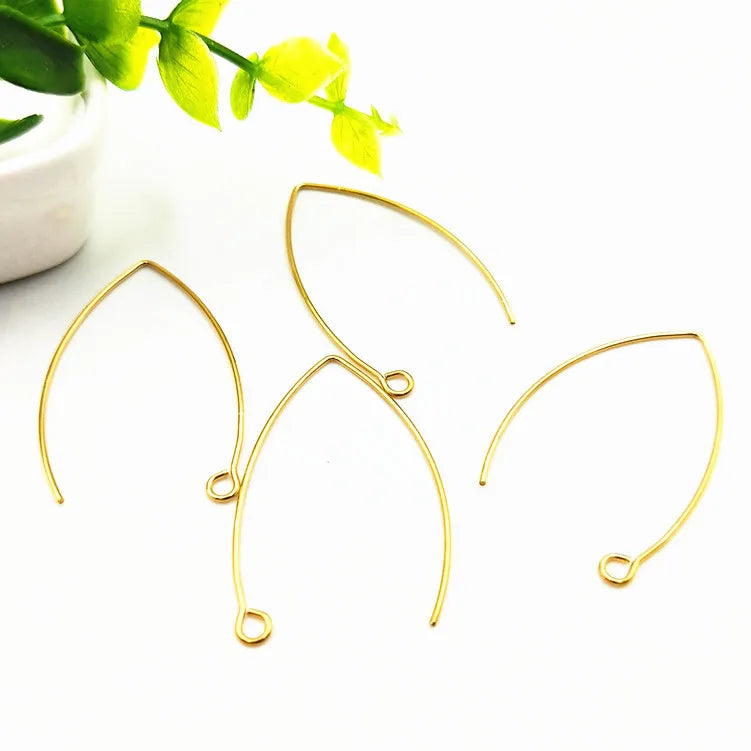 18K Gold Plated Fashion 316L Stainless Steel Earring Hook Ball Nature Pearl DIY Jewelry Accessories Jewelry Findings Components