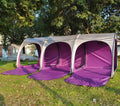 Attachable Beach Tent Sun Shelter 4 Person Heat and Light-Blocking UPF50+ UV Protection Sun Shade Easy Setup Camping Canopny