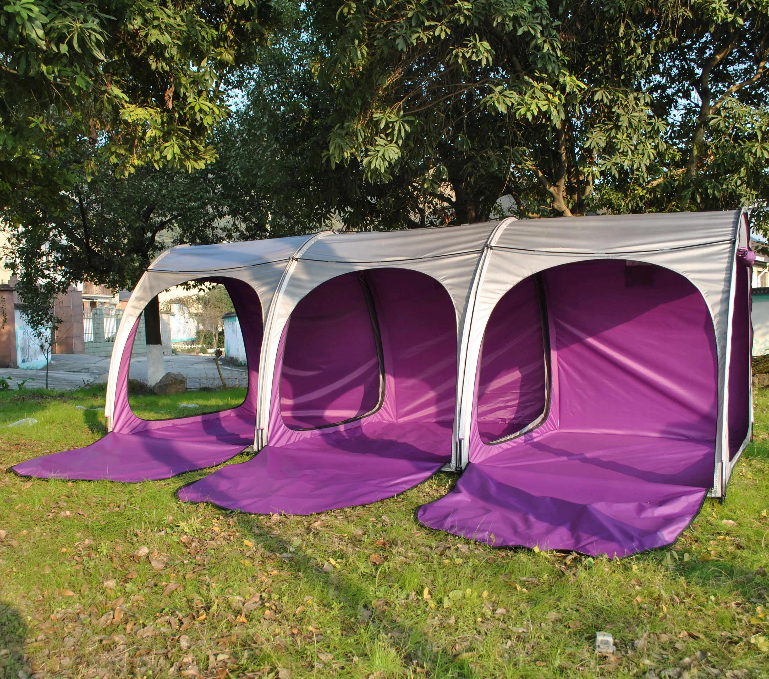 Attachable Beach Tent Sun Shelter 4 Person Heat and Light-Blocking UPF50+ UV Protection Sun Shade Easy Setup Camping Canopny