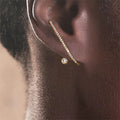 Ladies Zircon Diamond Crystal Earrings Stud and Cuff Clip on Earring Sets Fashion Jewellery