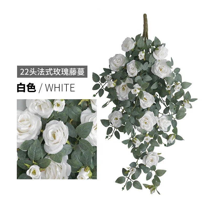 Fabric Violet Artificial Flower Hanging Wall Decorative for Easter Occasions