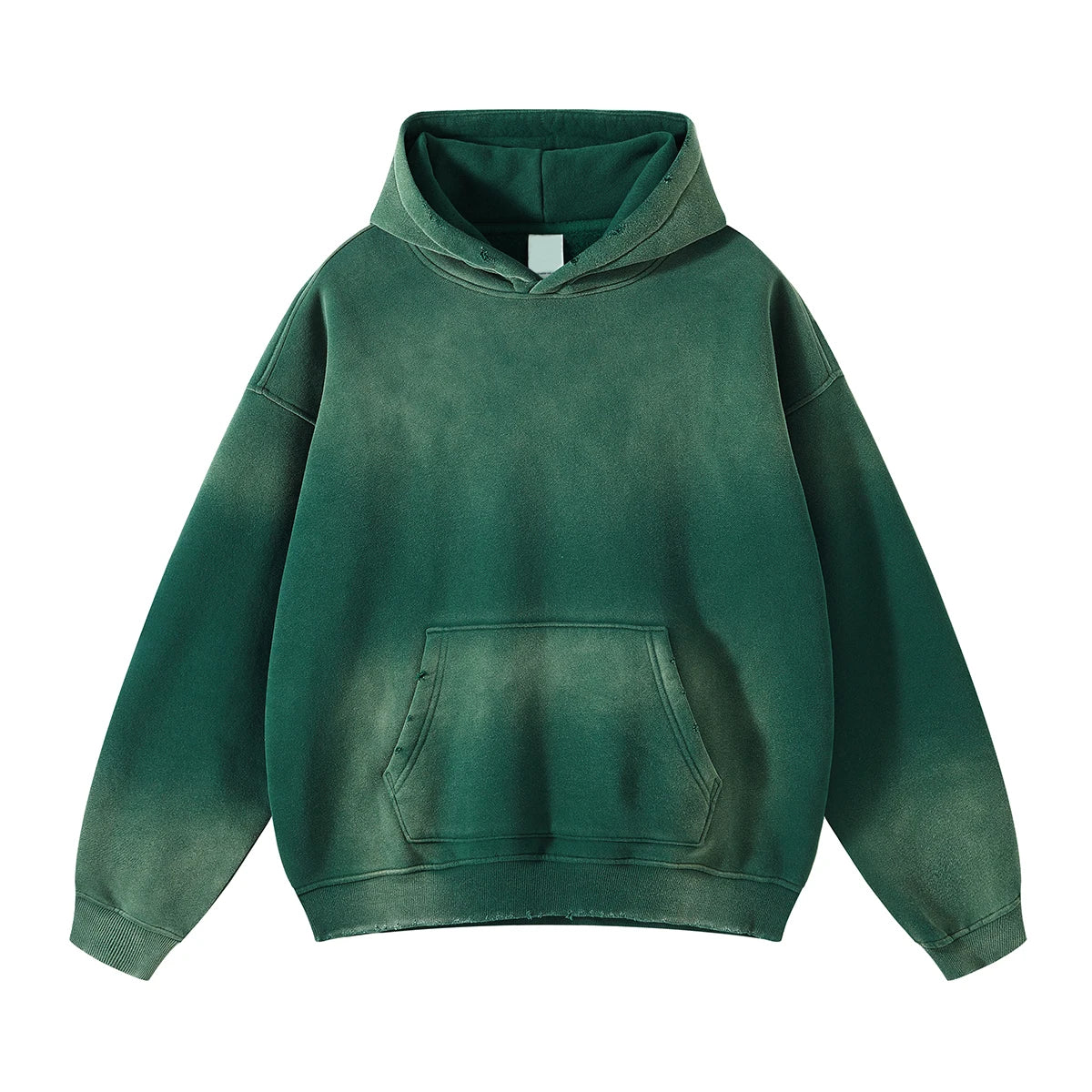Custom Logo High Quality 100% Cotton Heavyweight Boxy Acid Wash Vintage Distressed Pullover Hoodie Embroidered Sun Faded Spring