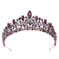 Vintage Purple Black Rhinestone Bridal Wedding Crown Bridal Headdress