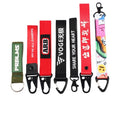 Custom 3D Embroidered Rectangular Anime Keychain Blank Custom logo Embroidery Fabric Woven Keychain