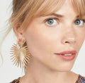 Wholesale New Trendy Women Heart Shape Earrings Exaggerated Gold Exaggerated Statement Earrings