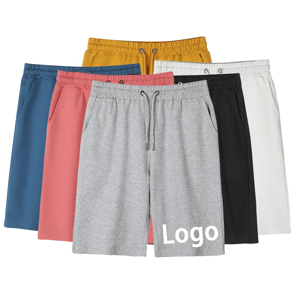 Wholesale Style Summer Clothes Blank Gray Cargo 100% French Terry Cotton Plain Gym Beach Board Blank Shorts for Men