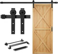 RHETECH Modern Satin Carbon Steel Sliding Barn Door Hardware Kits Easy Screws for Home Interior Use-for Living Room Bathroom