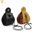 PU Leather Dice Bag Pouch With Drawstring Coin Purse DND Dice Storage Bags Folding Hexagon Key Coin Storage Case