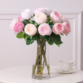 AF10909 Wholesale Price Silk Artificial Real Touch Roses Promotional Oem Latex Real Touch Rose for Wedding Home Decor
