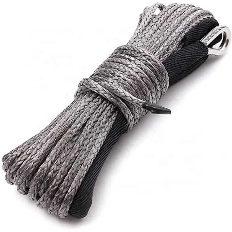 Hot Sale 1/4 Inch UHMWPE Fiber Braided Super Strength Lightweight Manual Towing Winch package Rope for Offroad ATV UTV