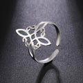 Myshape Witch Knot Ring for Women Stainless Steel Adjustable Open Finger Rings 2022 New Witchcraft Amulet Jewelry Birthday Gift