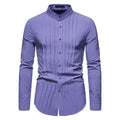 Men Business Standing Tuxedo Long Sleeved Shirt