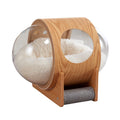 Acrylic Transparent Pet House Space Wooden Starry Sky ufo Winter Warm Pet House Cats and Dogs Four Seasons Cat Bed with Mat Gift