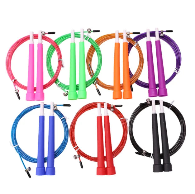 PVC Steel Wire Skipping Rope Exercise Bearing Jumping Rope for Racing Wire Racing Jumping Rope