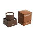 High-End 2mm Brown Rigid Cardboard Packaging Boxes for Scented Tea Jars Square Foam Inserts Sponge Liner with Candle Paper Tubes