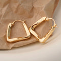 Ins Brass Hoop Huggies Earrings Twisted Gold Plated Hoop Earrings Women Girls Gold Hoop Earrings