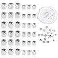 Stainless Steel Custom Logo Laser Engraved Spacer Cube Spacer Beads Square Loose Beads for Bracelet Jewelry Making Accessories