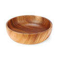 Large Wood Bowl for Food Fruits Salads Large Acacia Wooden 9.5 Inch Serving Bowl Bamboo Bowls