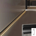1m LED Skirt Line Strip Light Aluminum Alloy Baseboard with Milky White Cover for Indoor Contour and Decorative Lighting
