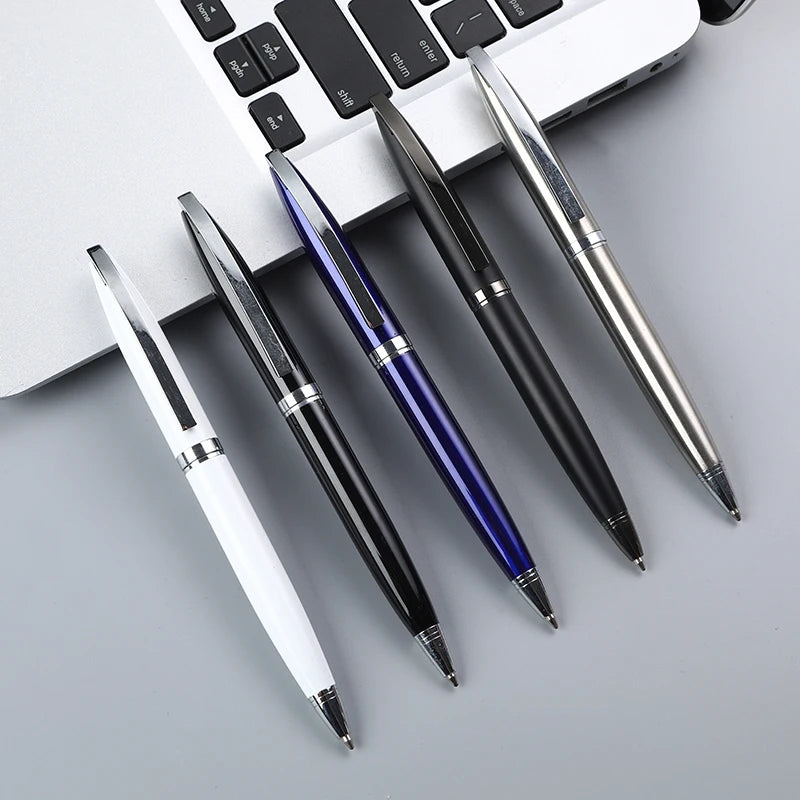 2025 New Matte Black Pen Luxury Business Gift Stainless Steel Pen Metal Signature Premium Ballpoint Pen With Custom Logo