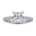 Wholesale  VVS GRA Certified Diamond Elongated Cushion Cut Moissanite  925 Sterling Silver Women Engagement Luxury Jewelry Ring