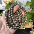 8mm Natural Healing Crystal Stretch Beaded Bracelets Pyrite Crystal Bracelet for Gifts