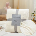 2023 New Design Home Wearable Blanket Pineapple Lattice Waffy Soft Flannel Fleece with Solid Color Throw Blanket