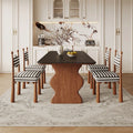 Manufacturer Wholesale Wabi-sabi Style Rubberwood Ash Wood Dining Room Furniture Modern Dining Table for Sale