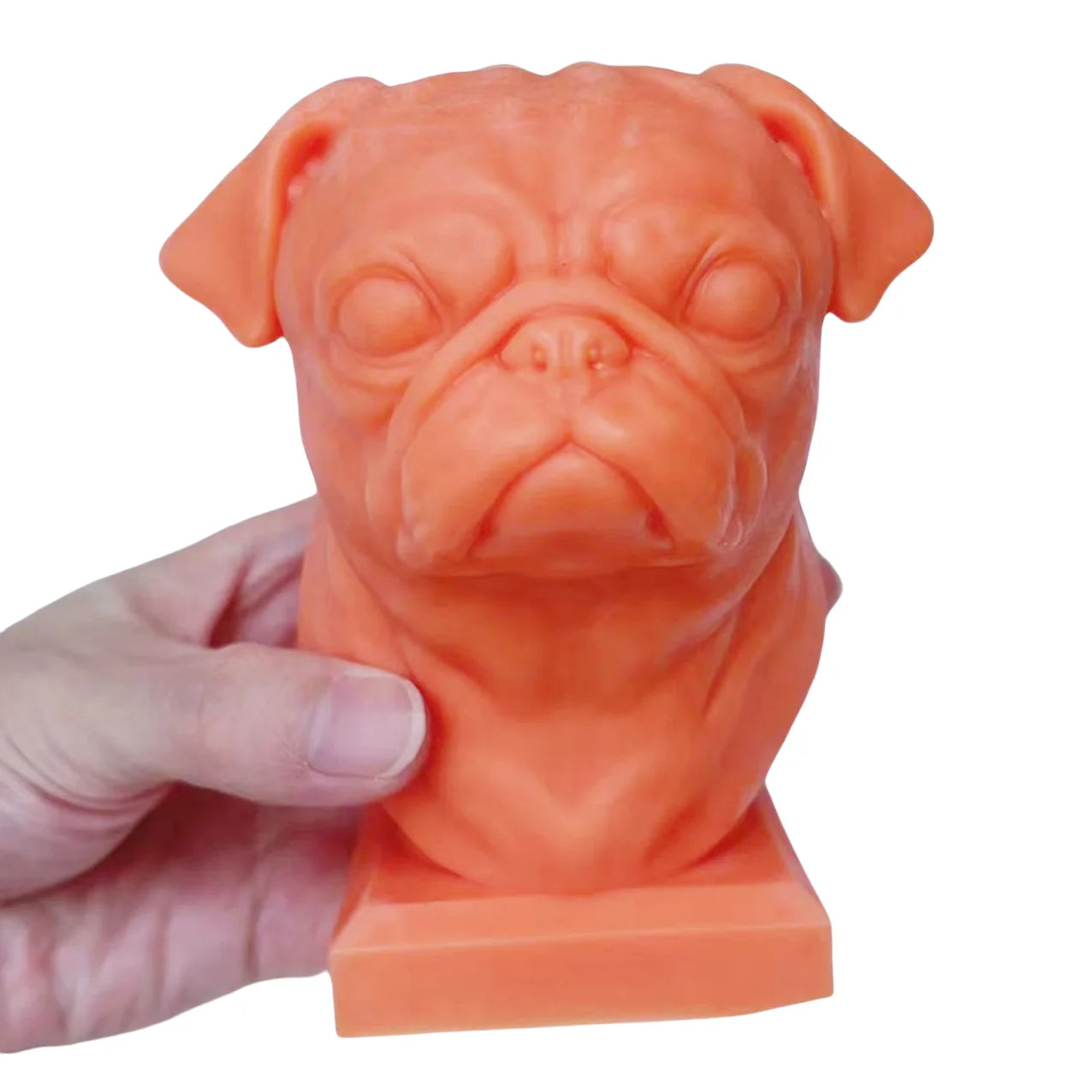 Haba Dog Pug Pet Dog Silicone Mold Cast Gypsum Resin Candles Trophies Gifts Cakes Ice Cubes Pet Souvenirs