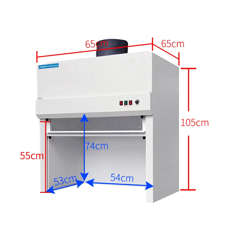 Industrial Iron Biological Laboratory Fume Hood CE Certified Bench Top Hospital Pharmacy School Warehouse Use Scienfocus F6-BT80