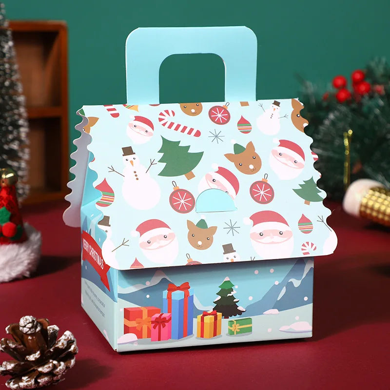 2025 New Year Christmas Decor Paper Bag Set Children's Candy Gift for Birthday Celebrations Parties Party Tableware