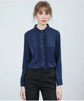 Chiffon Shirts Women's Long-sleeve Temperament Design Sense 2024 New Professional High Dress Shirt Wholesale Customization
