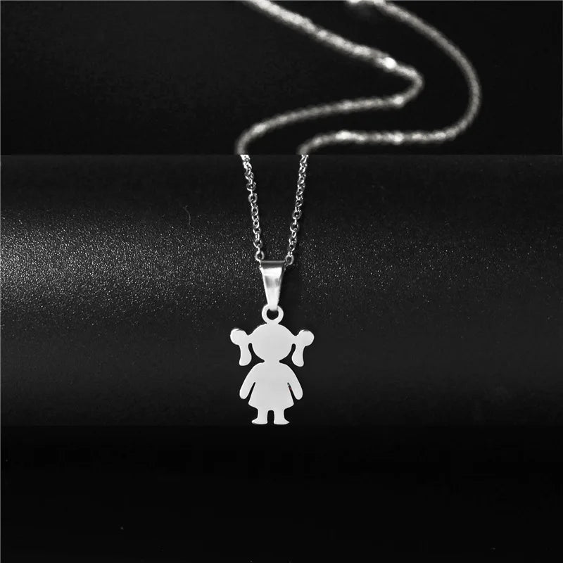 Wholesale Summer Accessories Stylish Stainless Steel Cartoon Pendant for Girls Cute Heart Shape Chains Trendy Fashionable Design