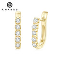 Factory Wholesale Diamond Hoop Earrings D Vvs Grade 2.5mm Moissanite Type 925 Sterling Silver Single-Row Earrings for Women