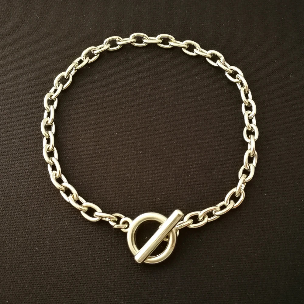 OT Bracelets Link Chains with Toggle Clasp Bracelet Jewelry Making for Women Girls Birthday Christmas Gift