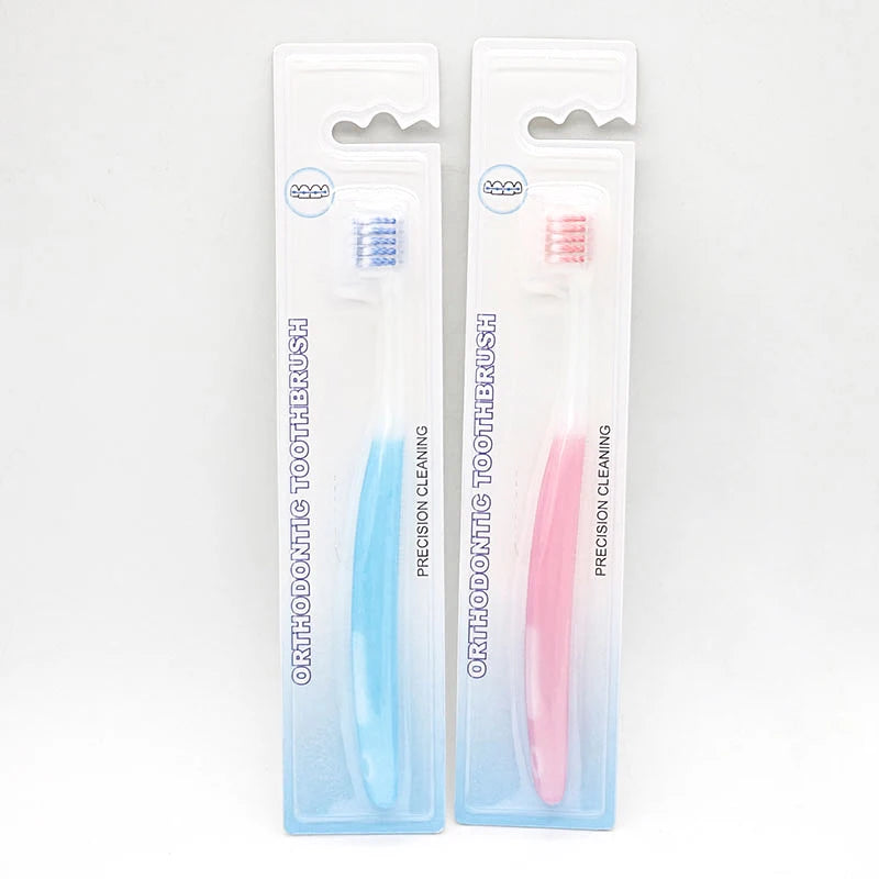 Dental V-Trim Soft Bristle Orthodontic Braces Precision Cleaning Toothbrush
