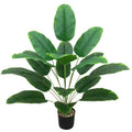 18 Nordic Large Artificial Banana Tree Leaves Artificial Green Plant Garden Decorative Landscaping Faux Trees Without Pot