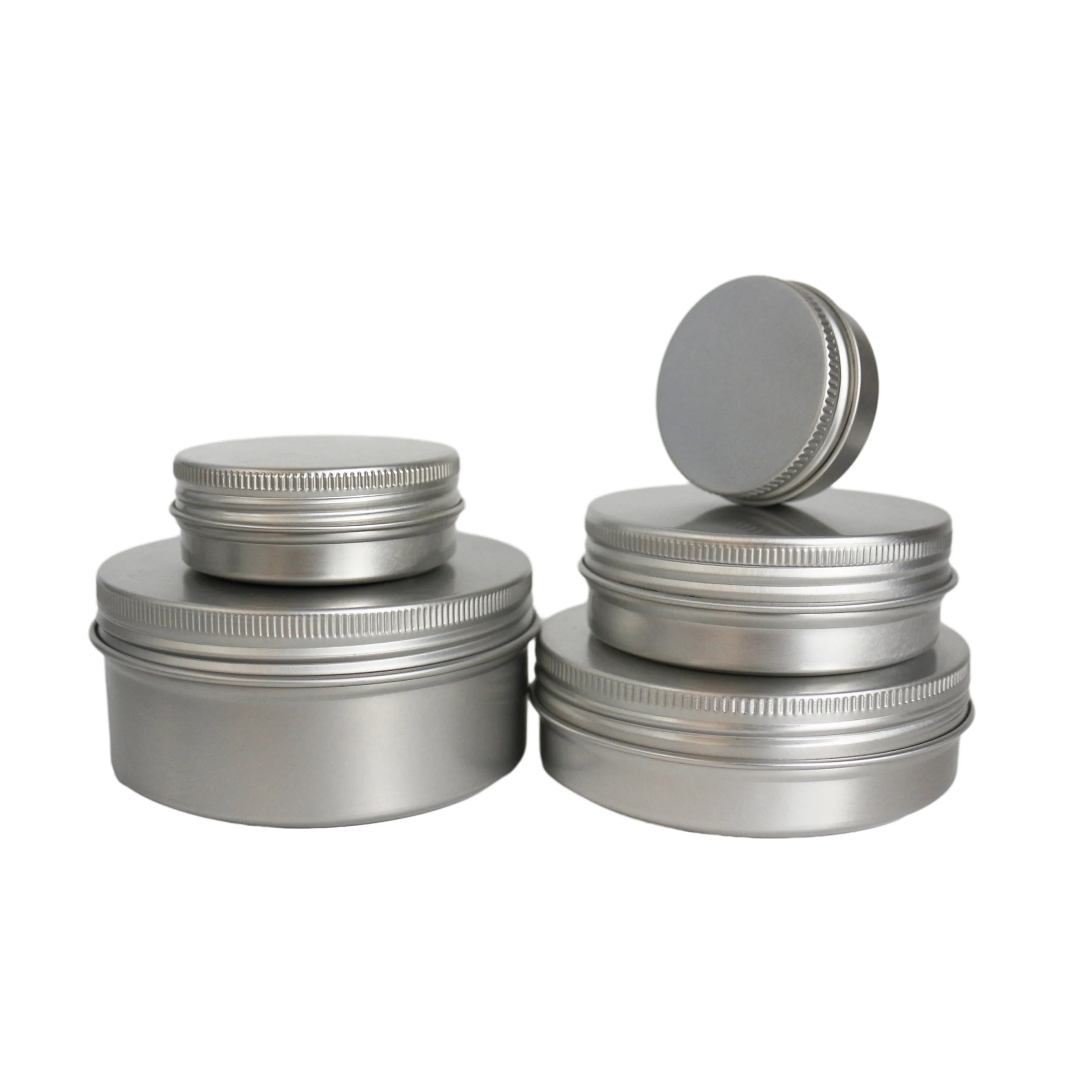 Aluminum Jar Lip Balm Aluminum Container Tin Box 5ml 10ml 15ml 30ml 50ml 60ml 80ml 100ml D888