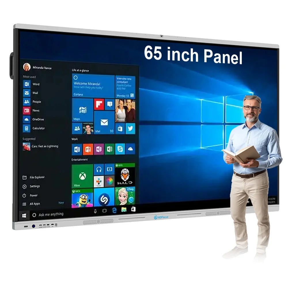 Affordable 65 Inch 4K Classroom Interactive Whiteboard with Finger Touch Panels