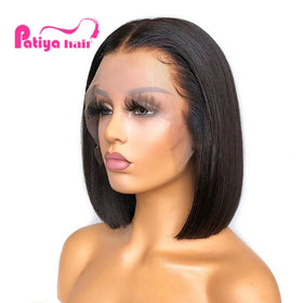 Black Friday Free Shipping Transparent Front Lace Short Bob Wigs 4x4 5x5 13x4 13x6 Raw Brazilian Bone Straight Human Hair Wig