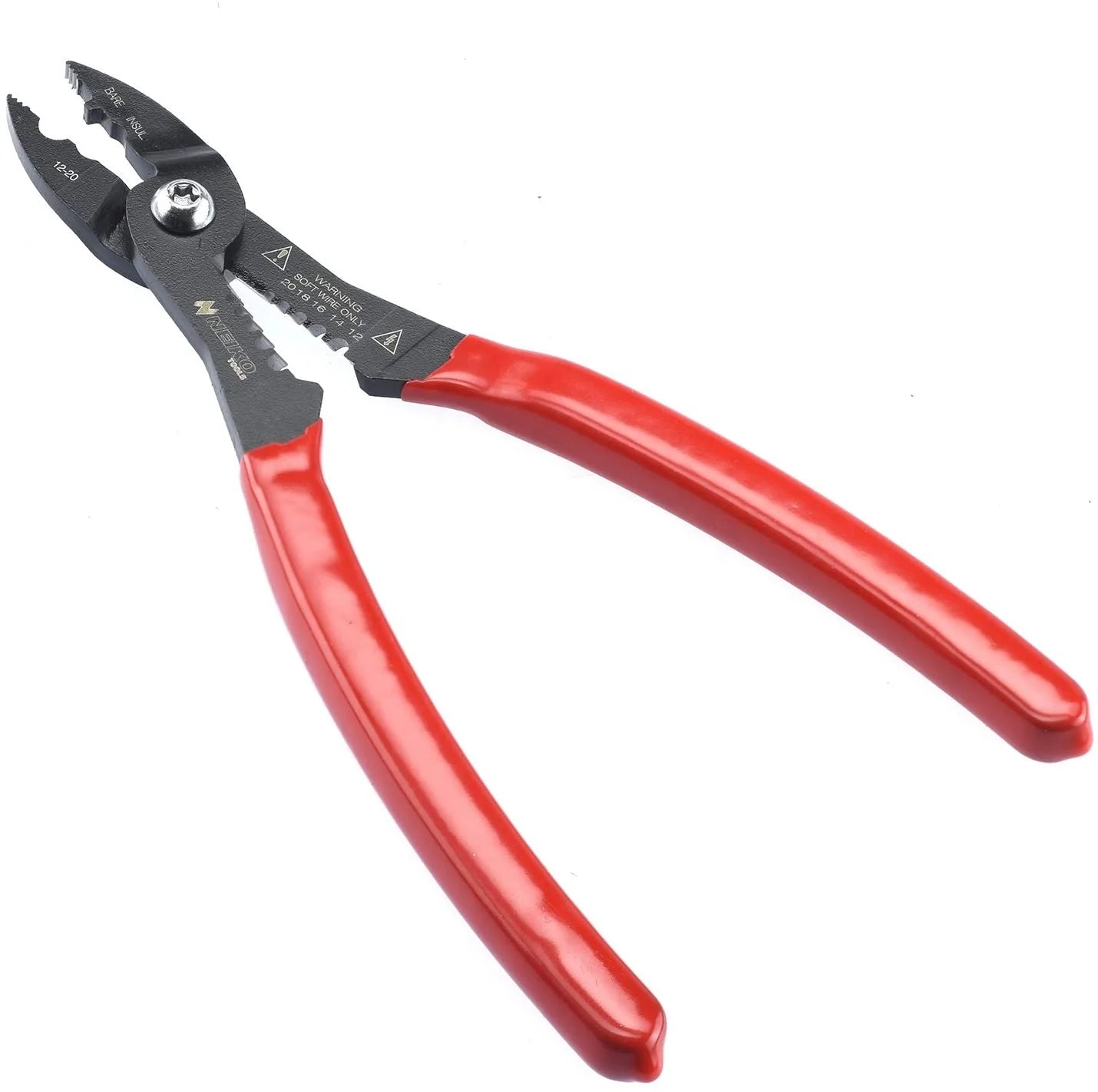 Compact Wire Stripper 4-in-1 Multi Purpose Electricians Plier Wire Crimper Cutter and Gripper